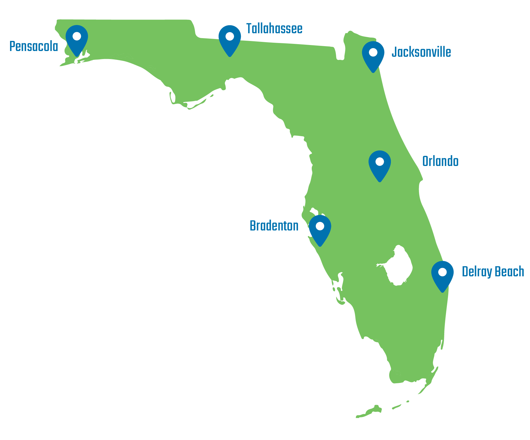 11 locations throughout Florida